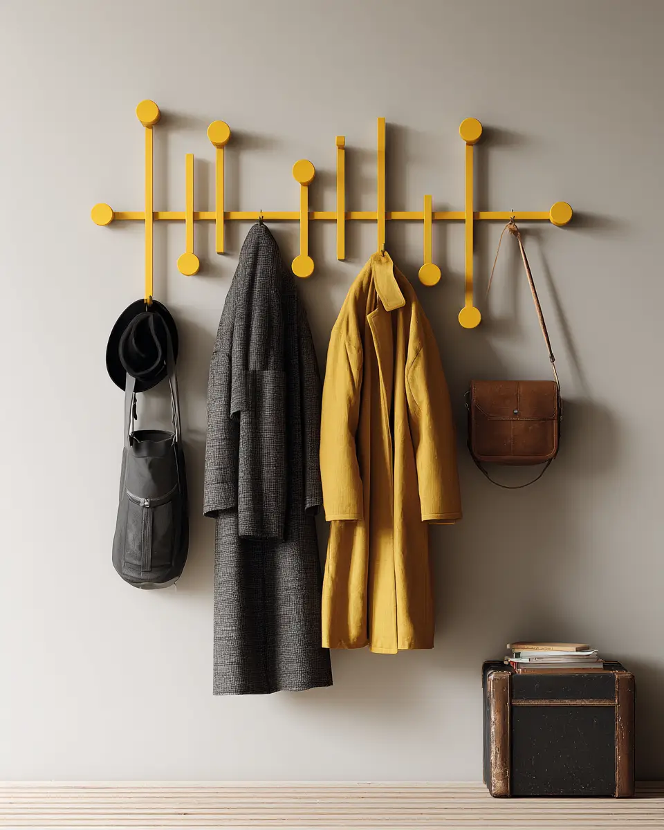 Mustard Yellow Modern Entryway Decor Ideas