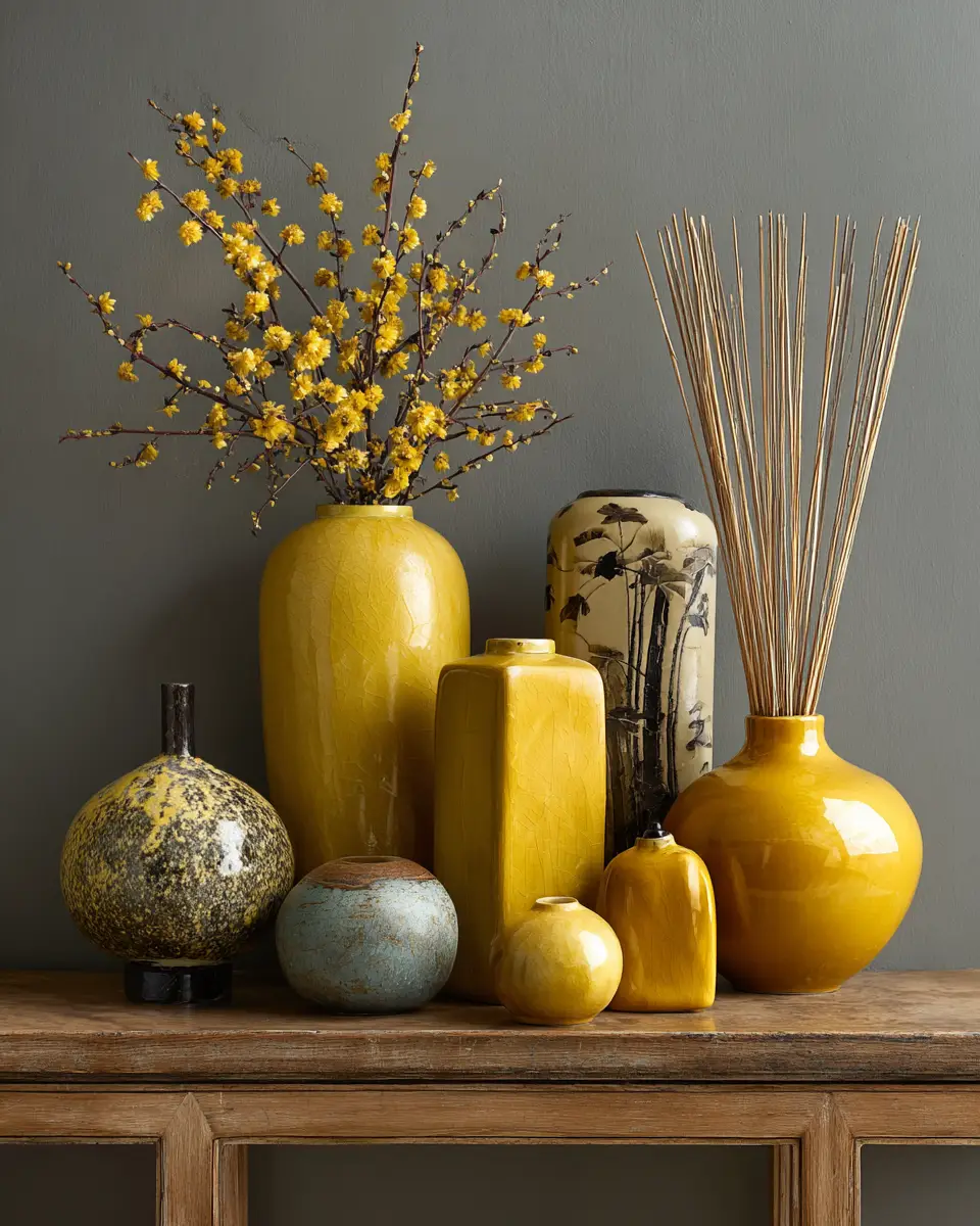 Mustard Yellow Modern Entryway Decor Ideas