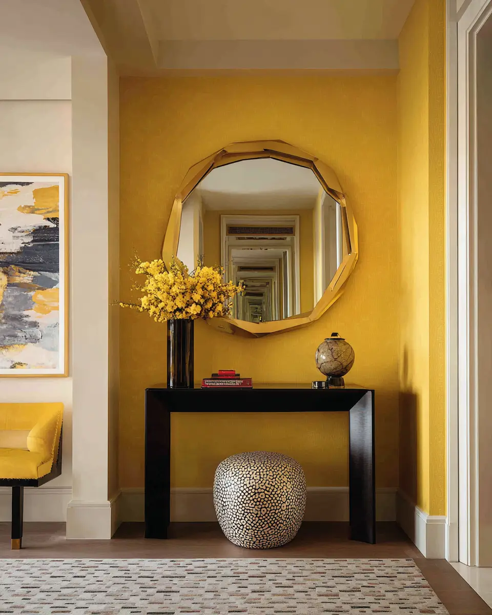 Mustard Yellow Modern Entryway Decor Ideas