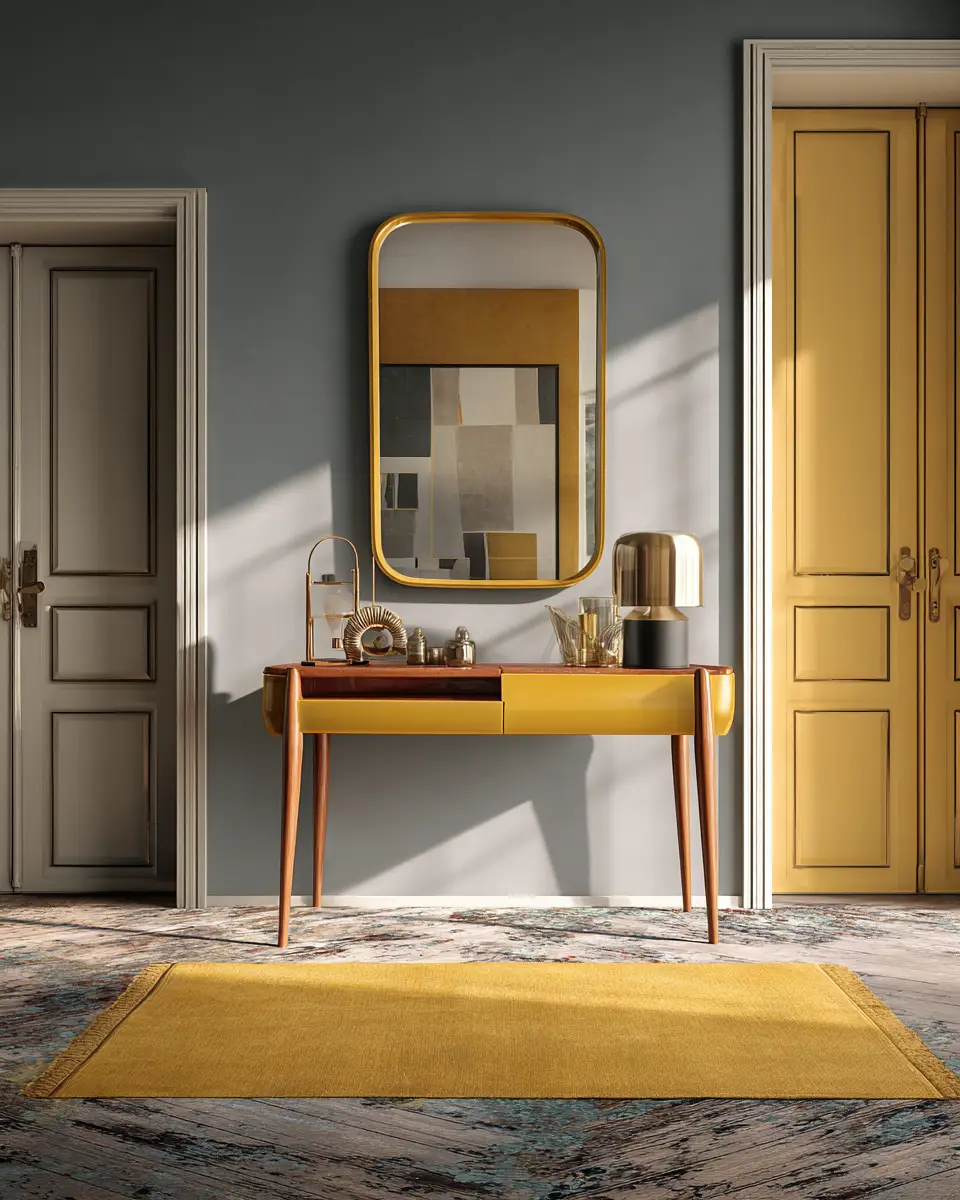 Mustard Yellow Modern Entryway Decor Ideas