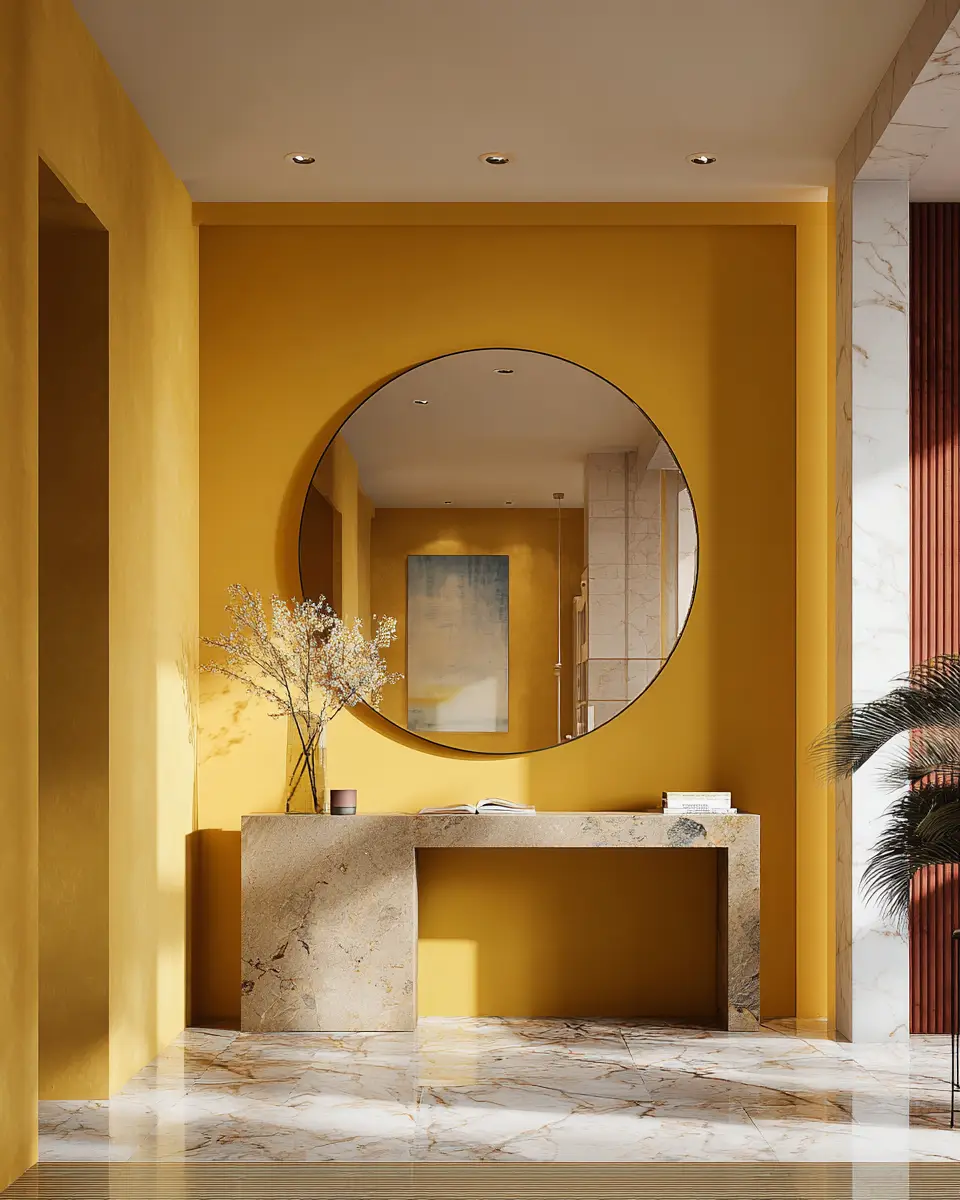 Mustard Yellow Modern Entryway Decor Ideas