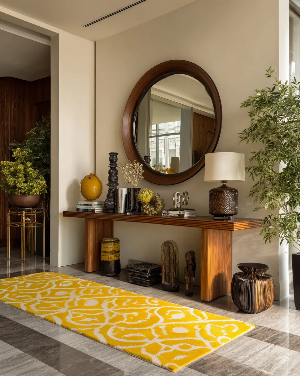 Mustard Yellow Modern Entryway Decor Ideas