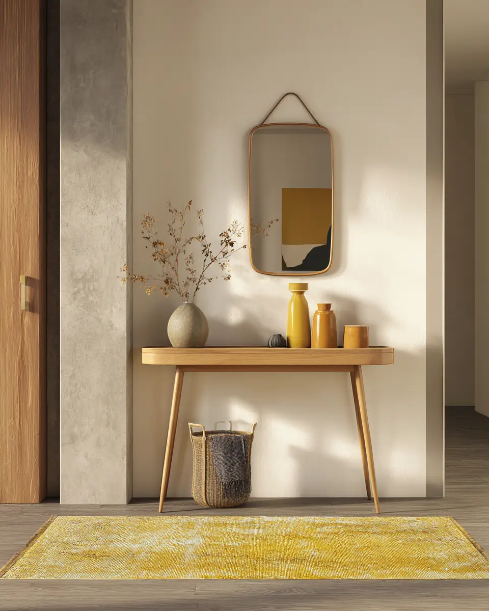 Mustard Yellow Modern Entryway Decor Ideas