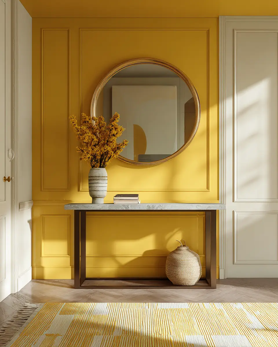Mustard Yellow Modern Entryway Decor Ideas