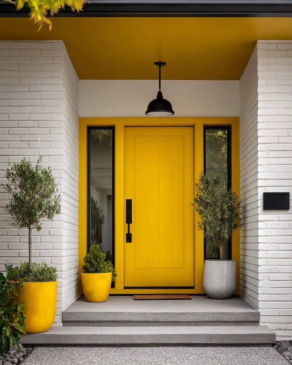 Mustard Yellow Modern Entryway Decor Ideas