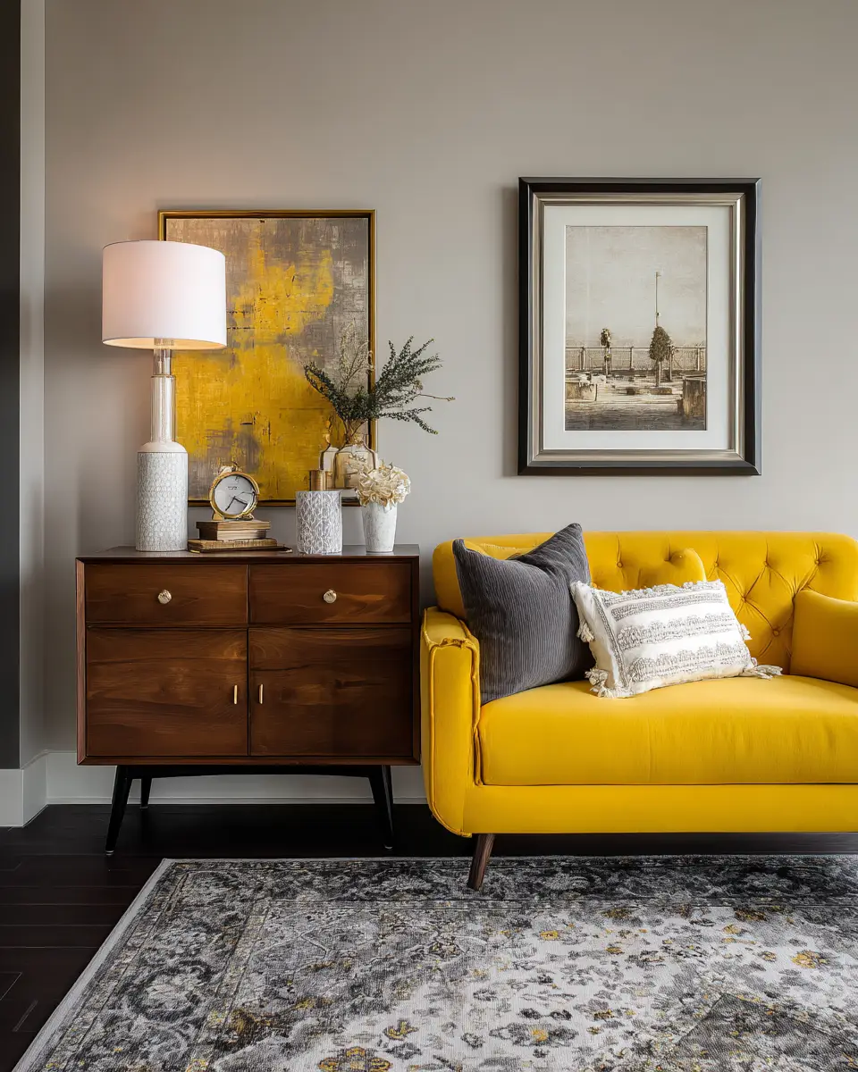 Mustard Yellow Modern Entryway Decor Ideas