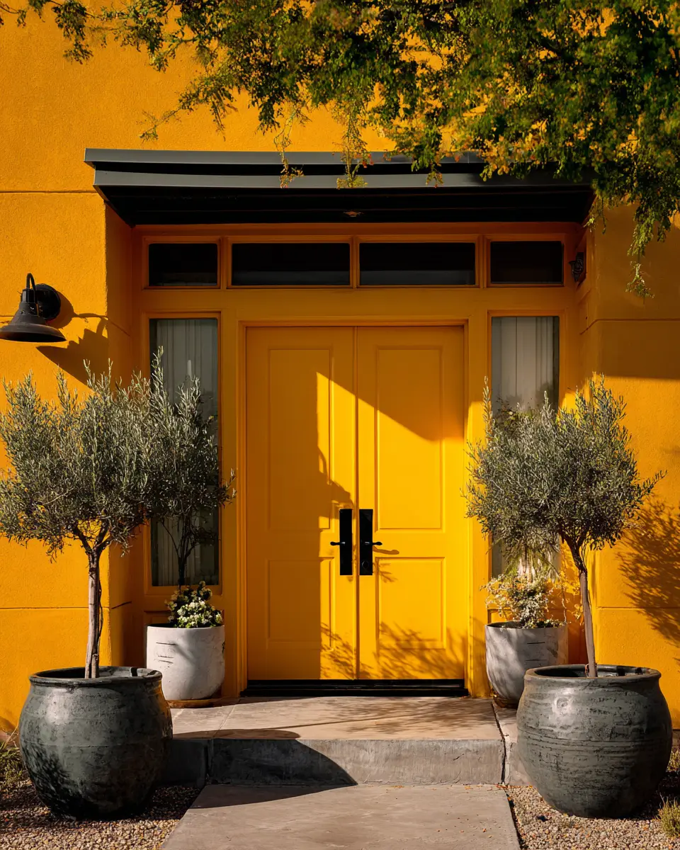 Mustard Yellow Modern Entryway Decor Ideas