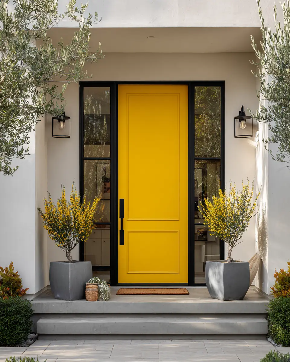 Mustard Yellow Modern Entryway Decor Ideas