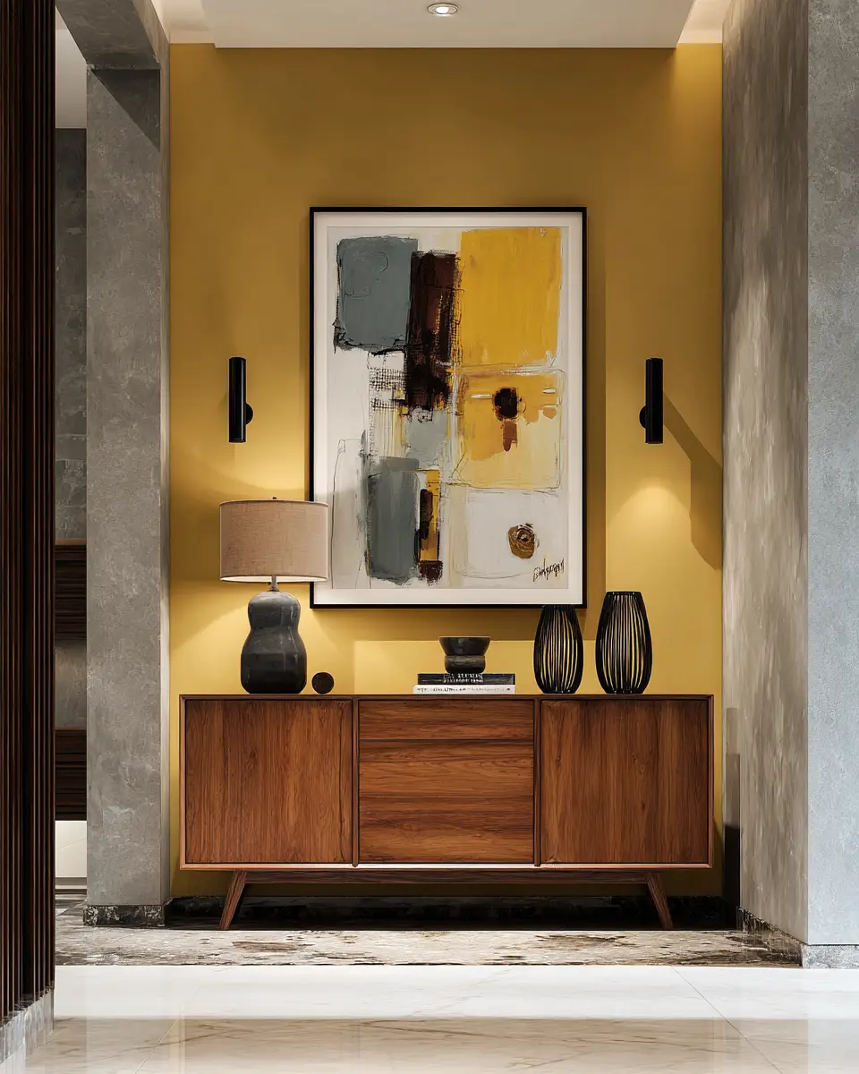 Mustard Yellow Modern Entryway Decor Ideas