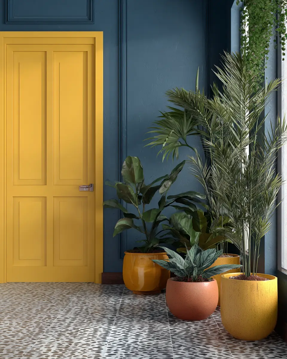 Mustard Yellow Modern Entryway Decor Ideas