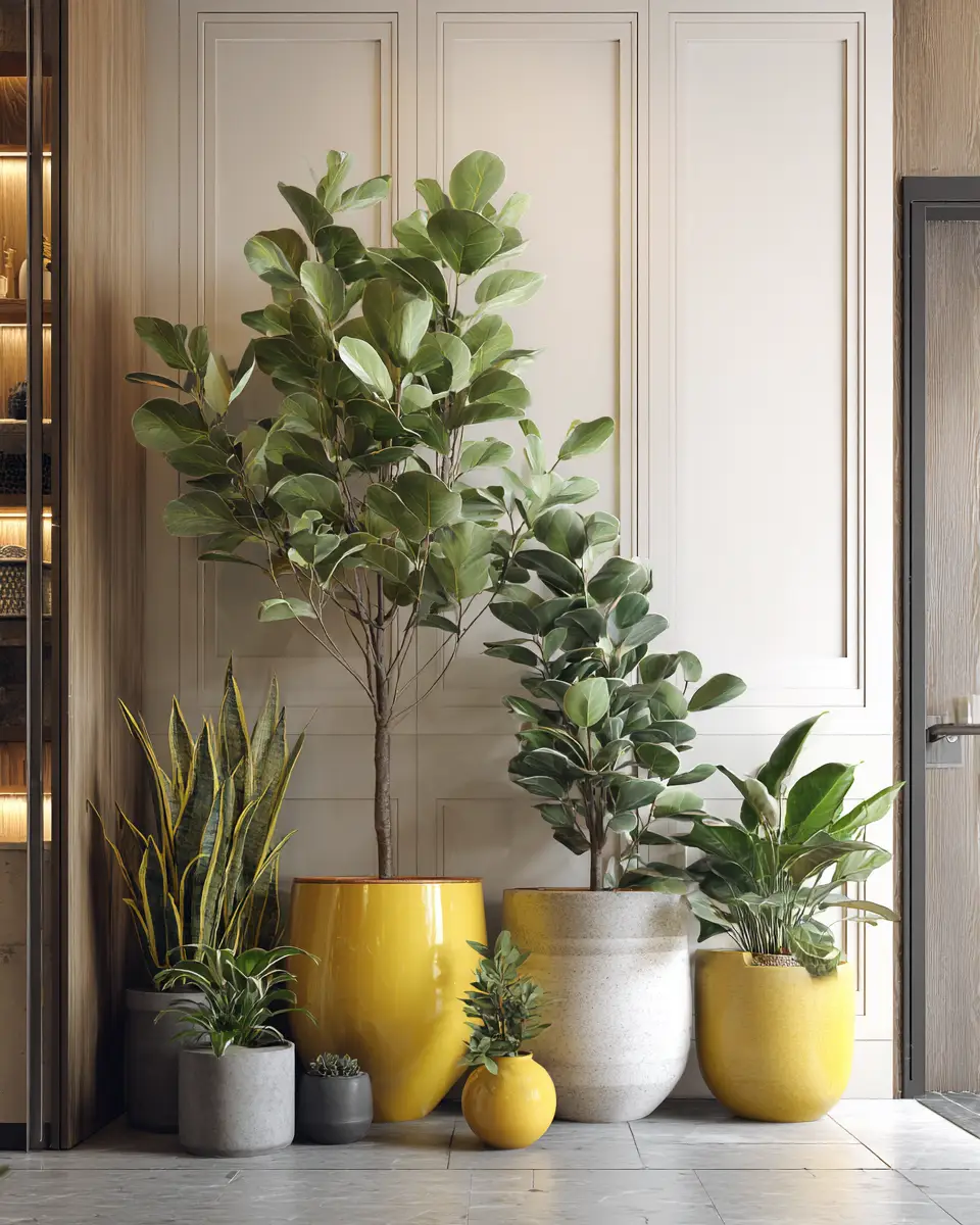 Mustard Yellow Modern Entryway Decor Ideas