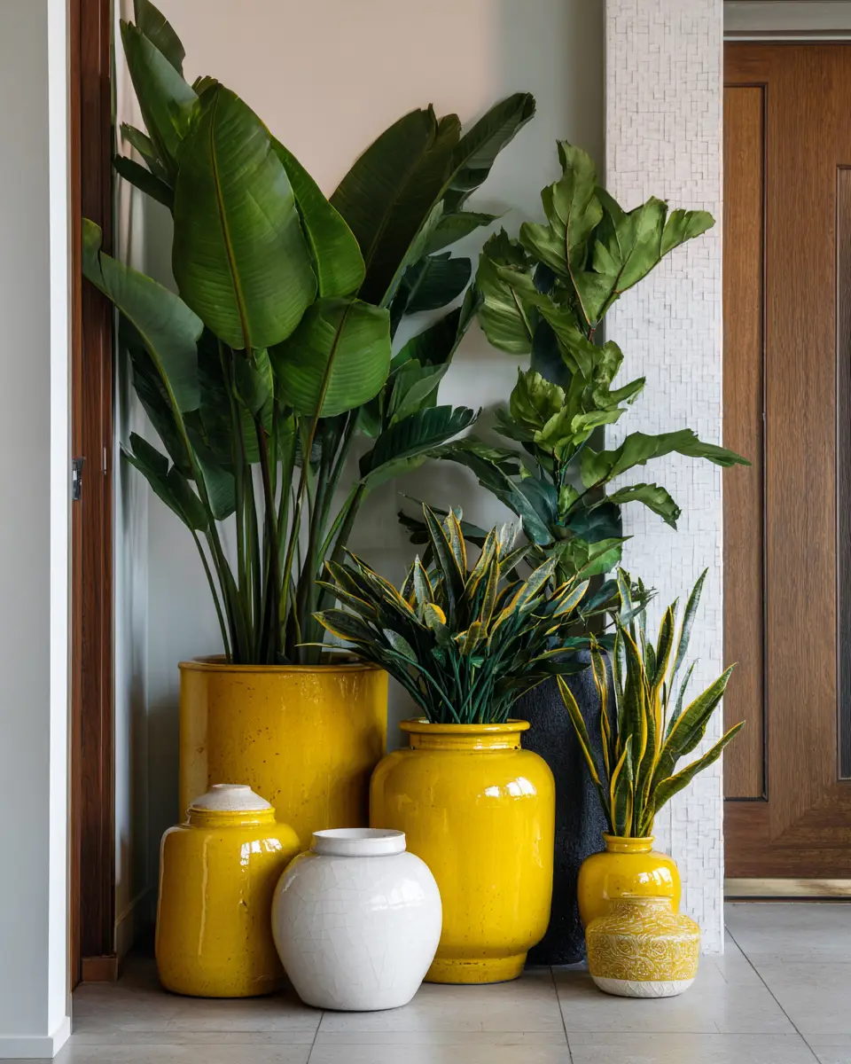 Mustard Yellow Modern Entryway Decor Ideas
