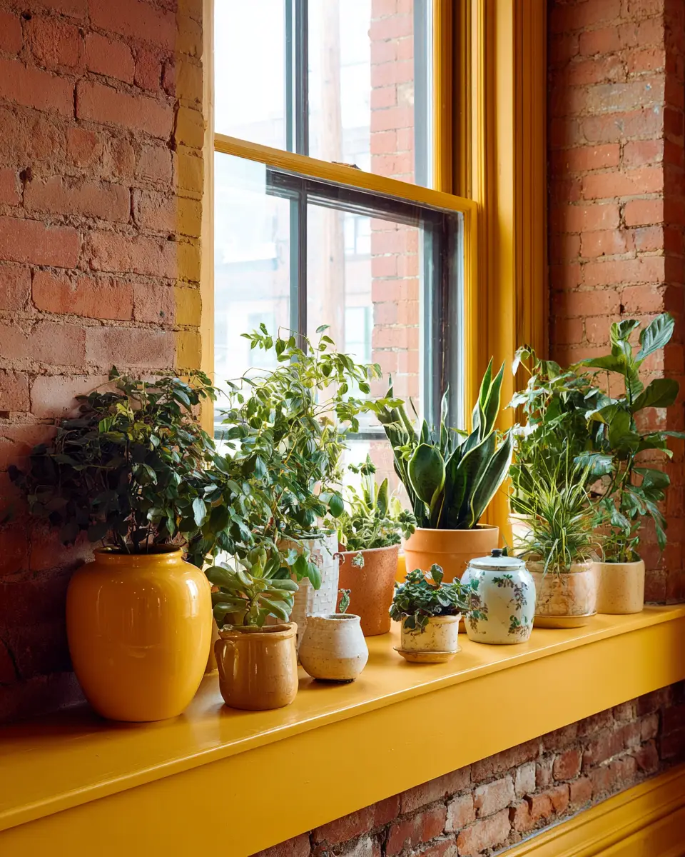 Mustard Yellow Rustic Home Office Decor Ideas