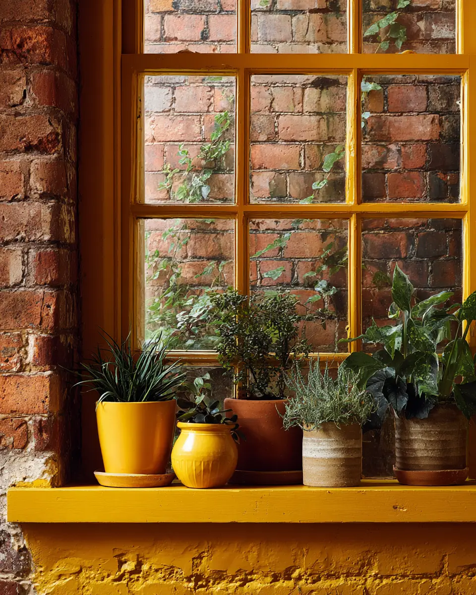 Mustard Yellow Rustic Home Office Decor Ideas