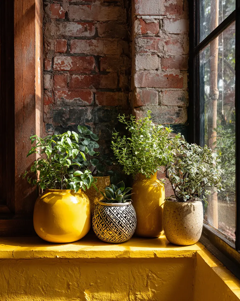 Mustard Yellow Rustic Home Office Decor Ideas