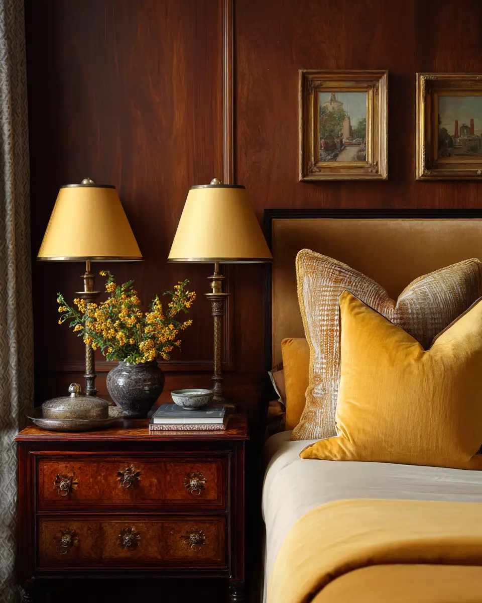 Mustard Yellow Traditional Bedroom Decor Ideas