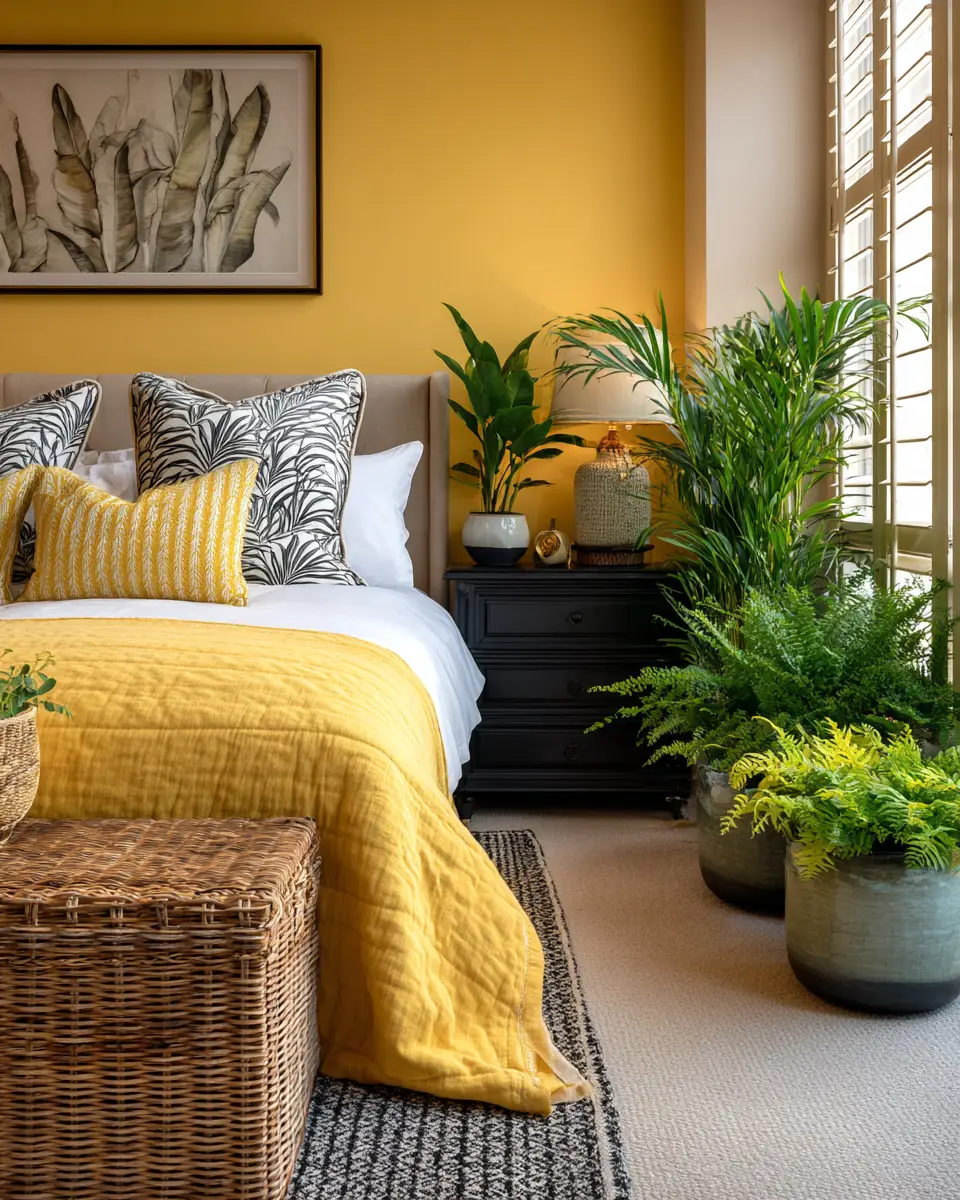 Mustard Yellow Traditional Bedroom Decor Ideas