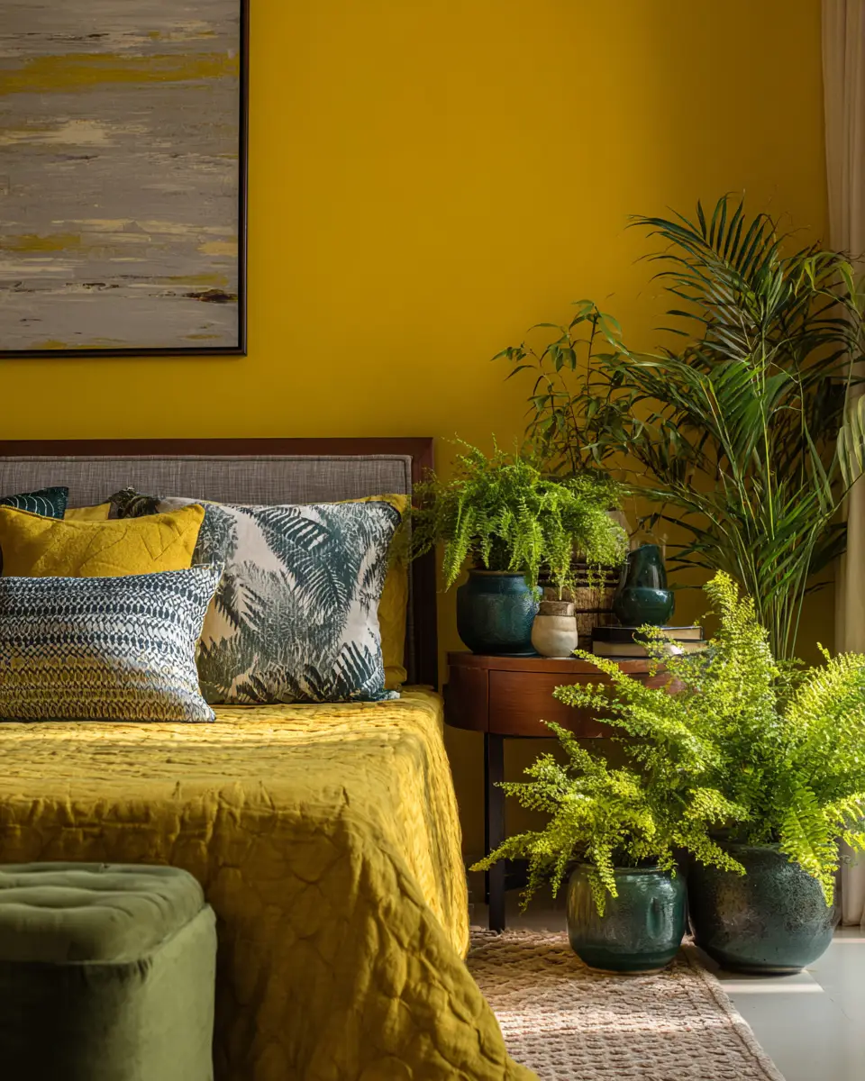 Mustard Yellow Traditional Bedroom Decor Ideas