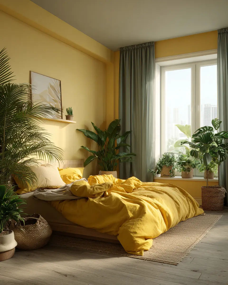 Mustard Yellow Traditional Bedroom Decor Ideas