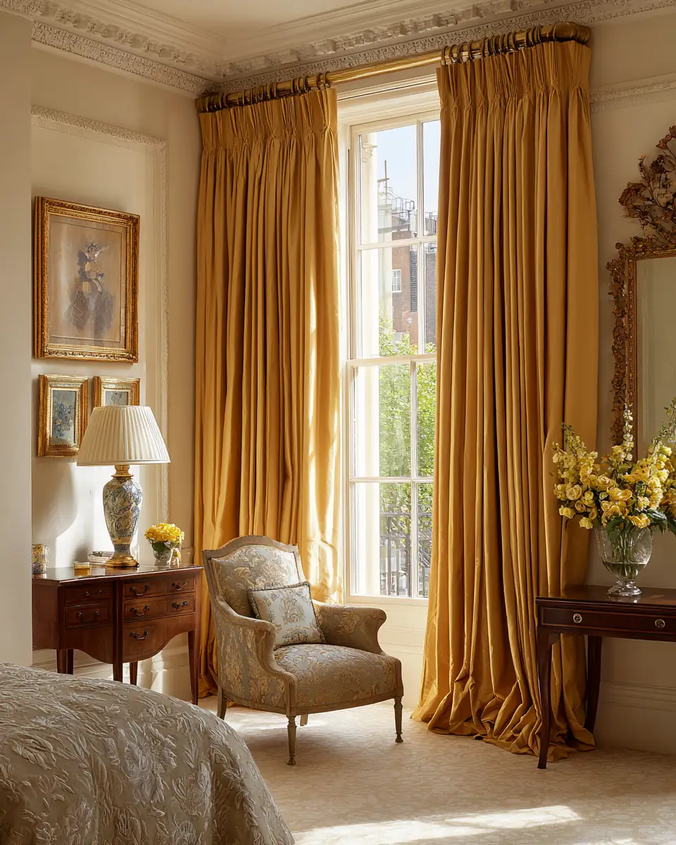 Mustard Yellow Traditional Bedroom Decor Ideas