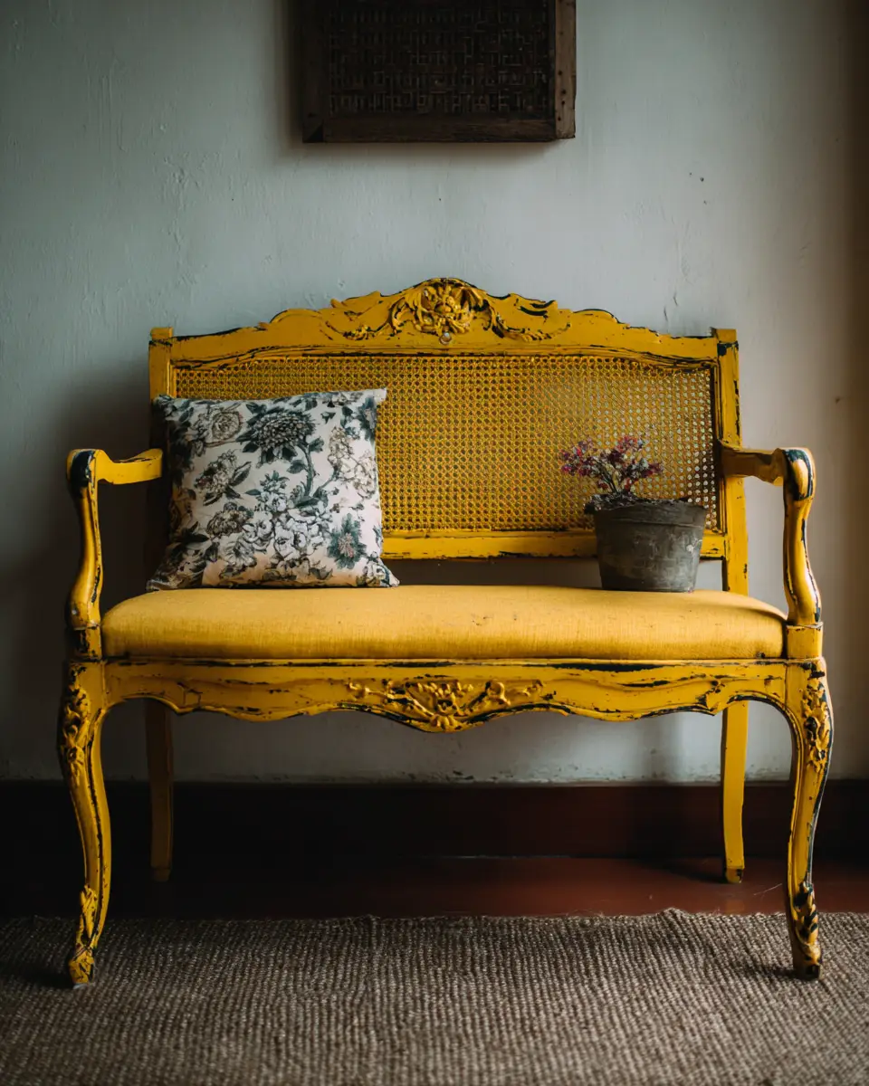 Mustard Yellow Vintage Entryway Decor Ideas