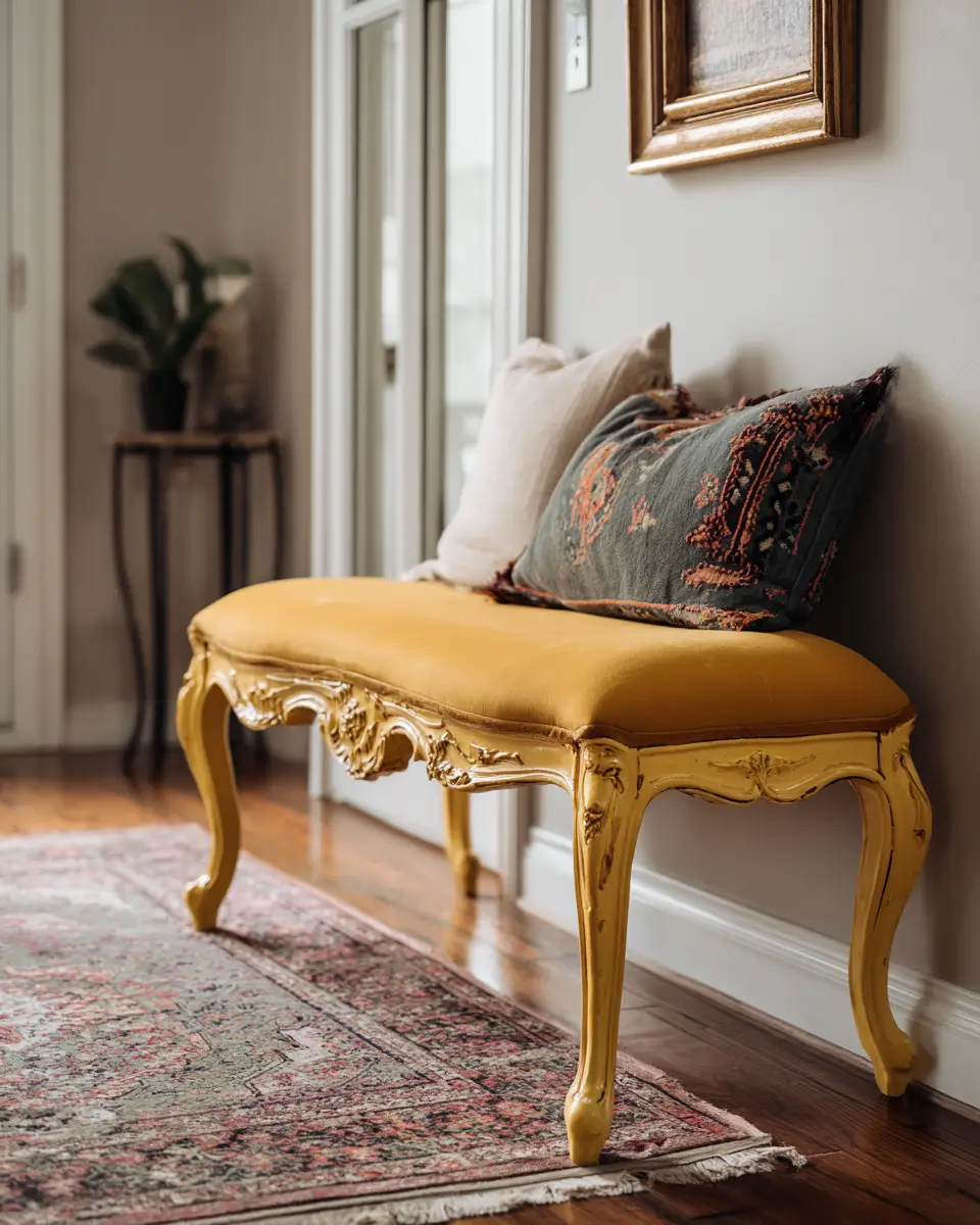 Mustard Yellow Vintage Entryway Decor Ideas