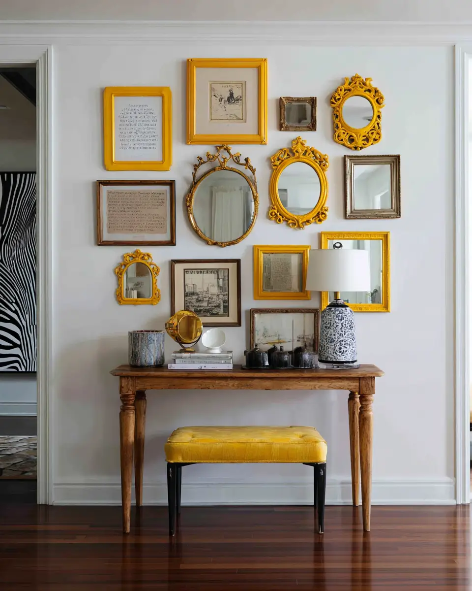 Mustard Yellow Vintage Entryway Decor Ideas