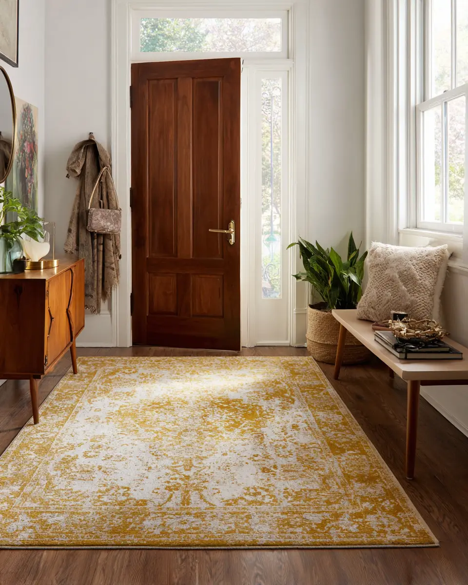 Mustard Yellow Vintage Entryway Decor Ideas