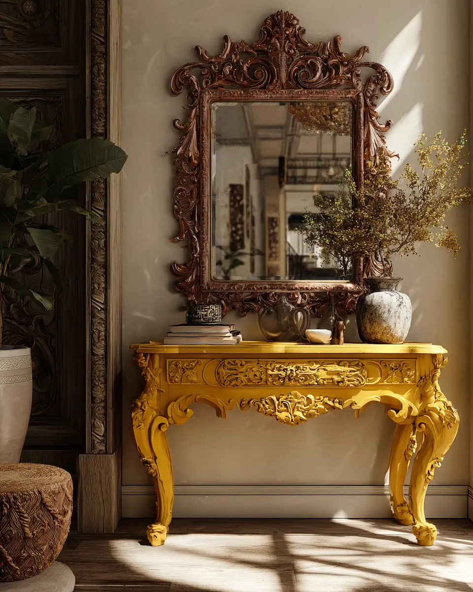 Mustard Yellow Vintage Entryway Decor Ideas