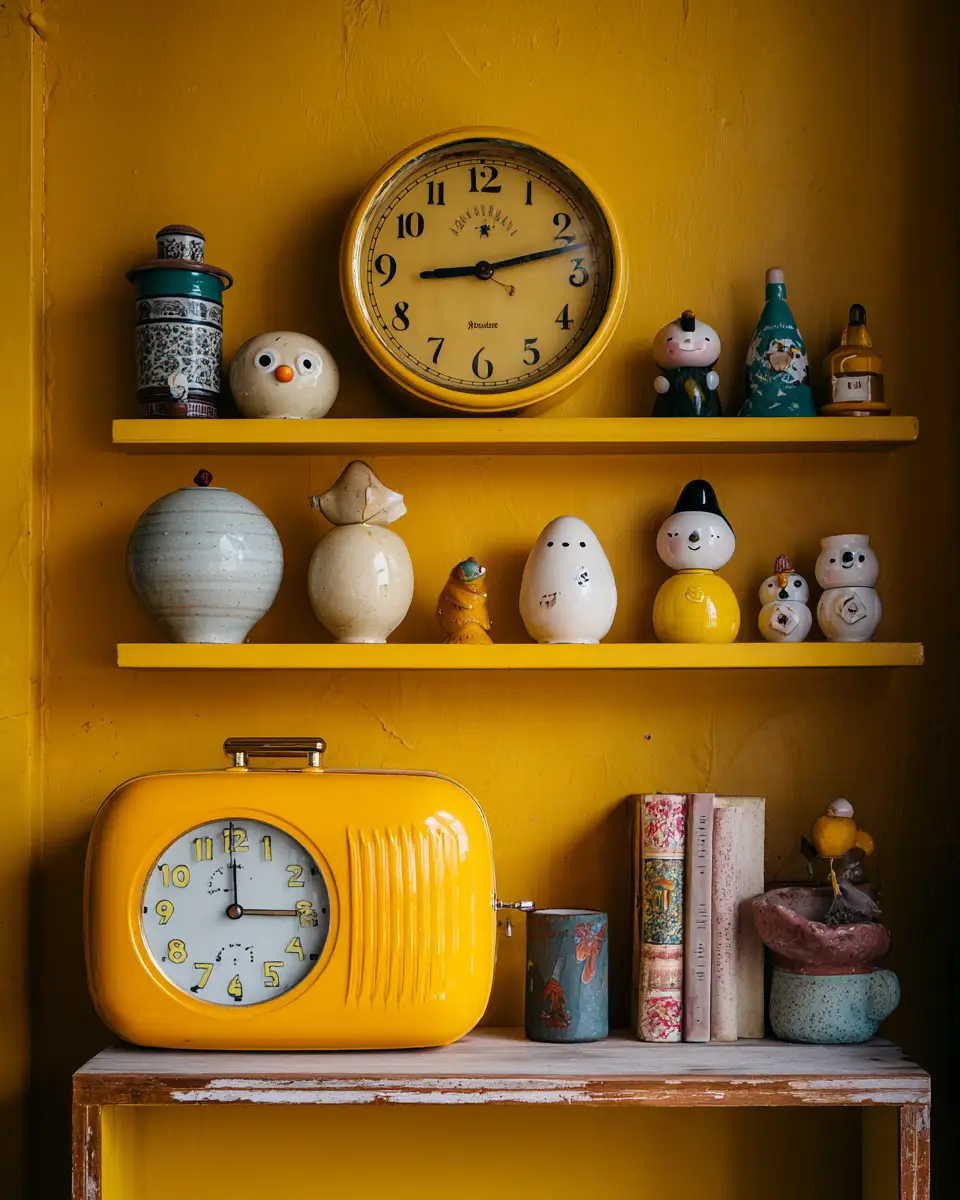 Mustard Yellow Vintage Entryway Decor Ideas