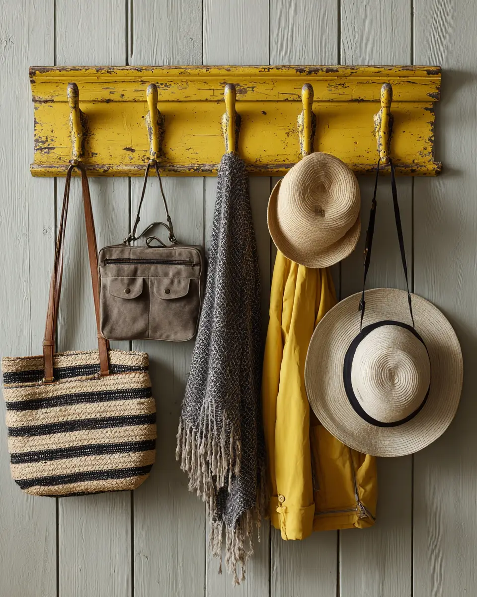 Mustard Yellow Vintage Entryway Decor Ideas