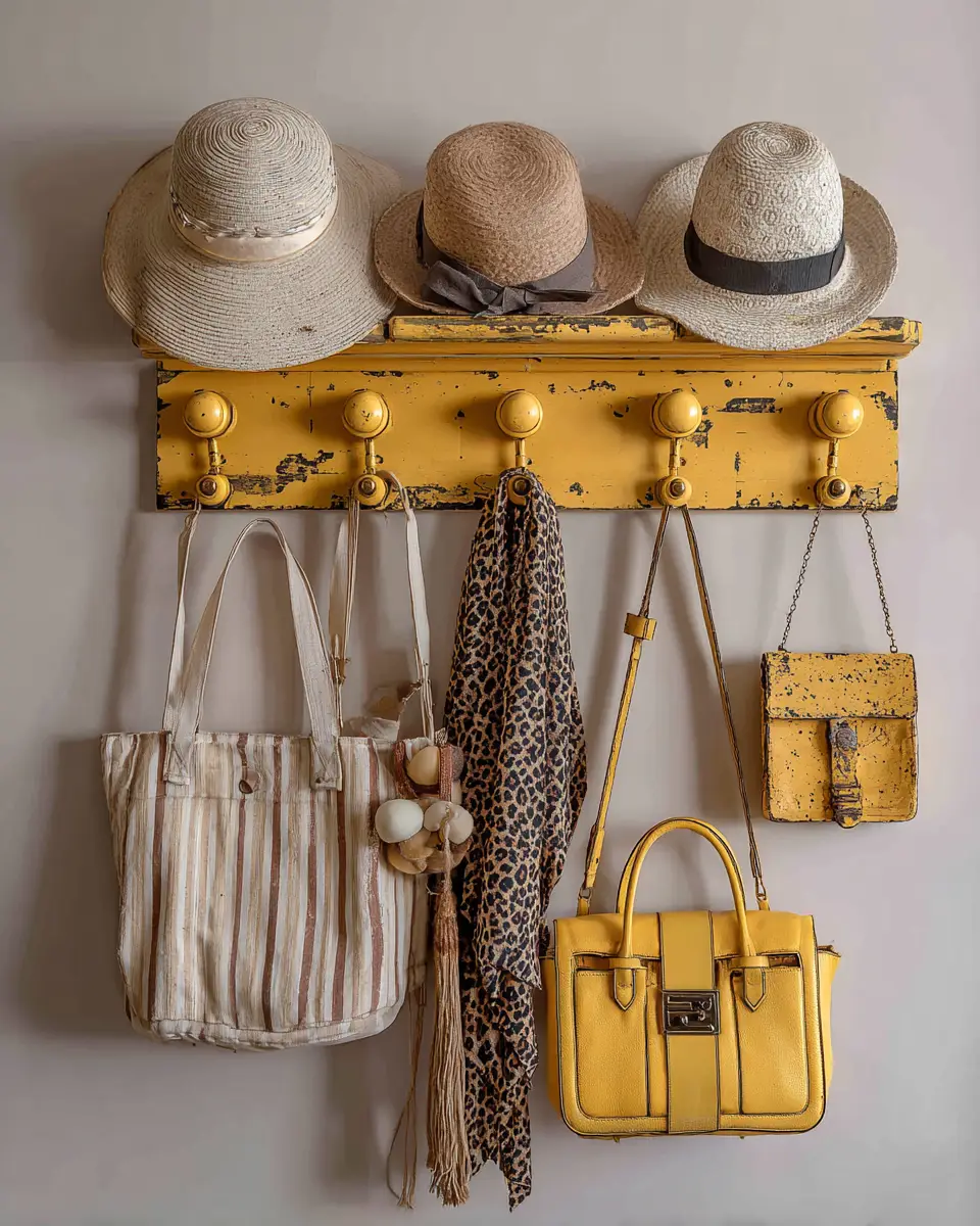 Mustard Yellow Vintage Entryway Decor Ideas