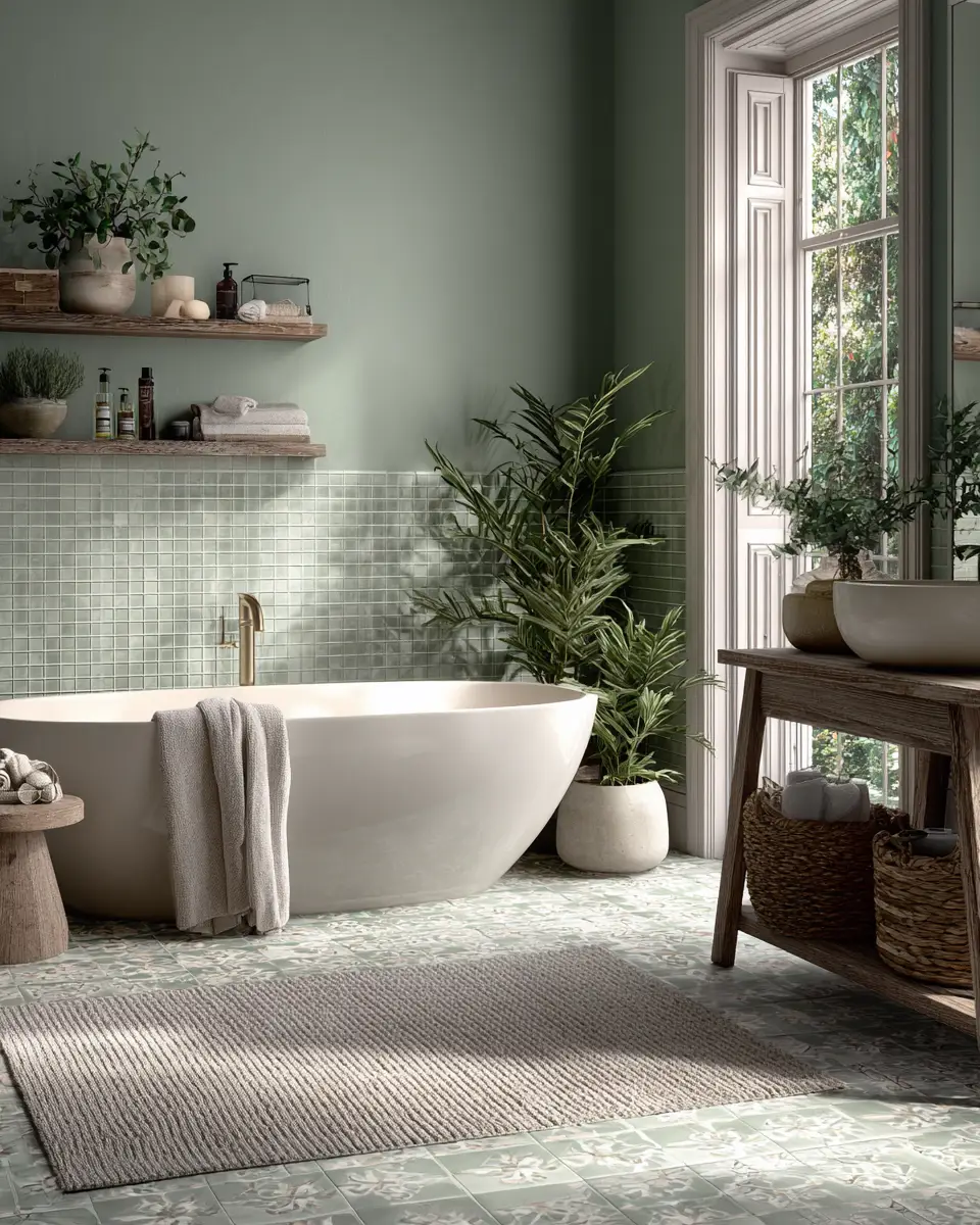 Muted Green Bathroom Decor Ideas