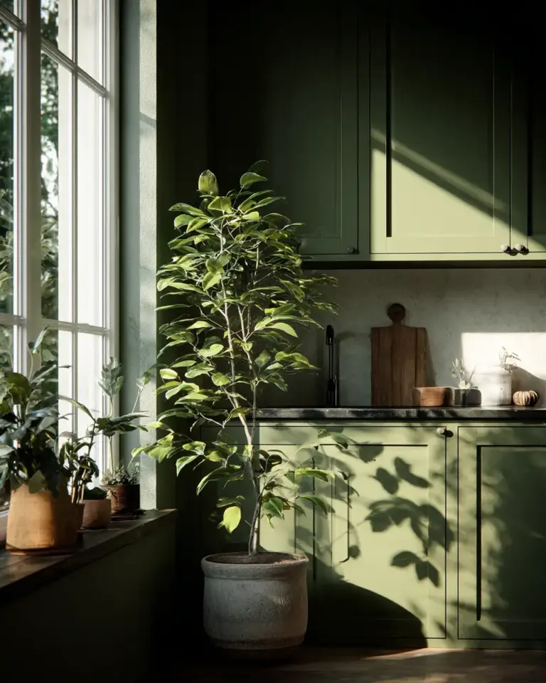 Muted Green Kitchen Decor Ideas - Featured