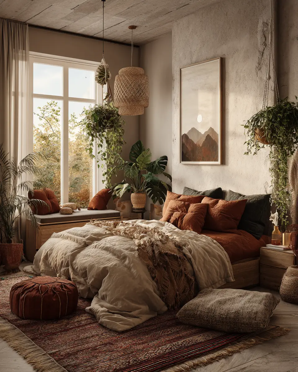 Narrow Boho Bedroom Decor Ideas