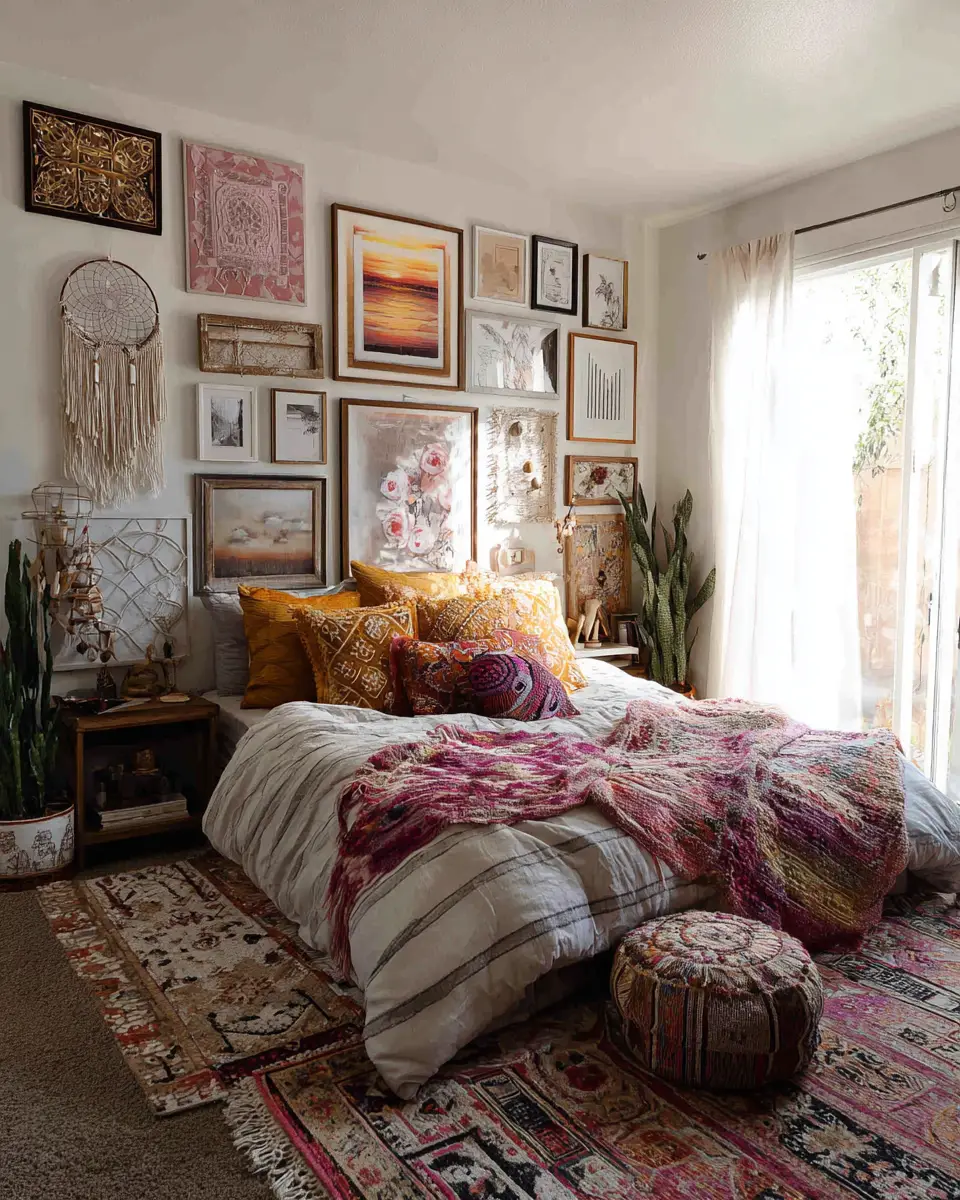 Narrow Boho Bedroom Decor Ideas