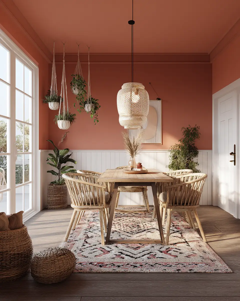 Narrow Boho Dining Room Decor Ideas