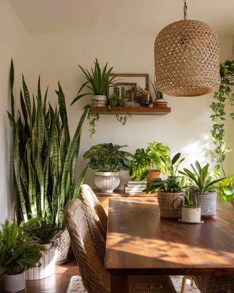 Narrow Boho Dining Room Decor Ideas