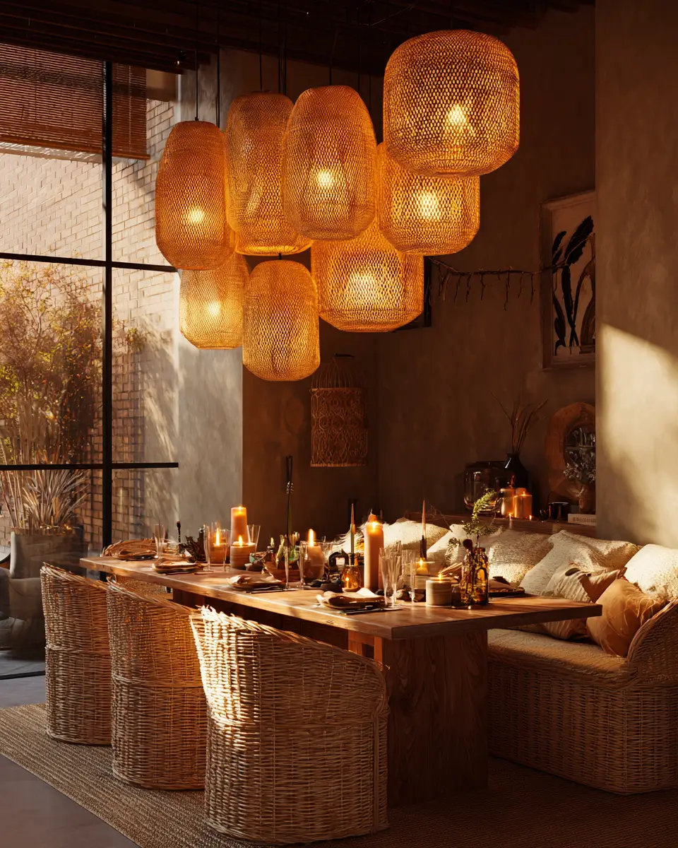 Narrow Boho Dining Room Decor Ideas