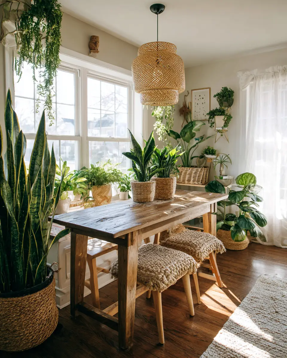 Narrow Boho Dining Room Decor Ideas