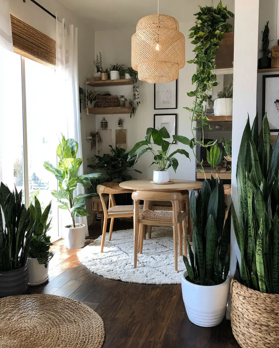 Narrow Boho Dining Room Decor Ideas