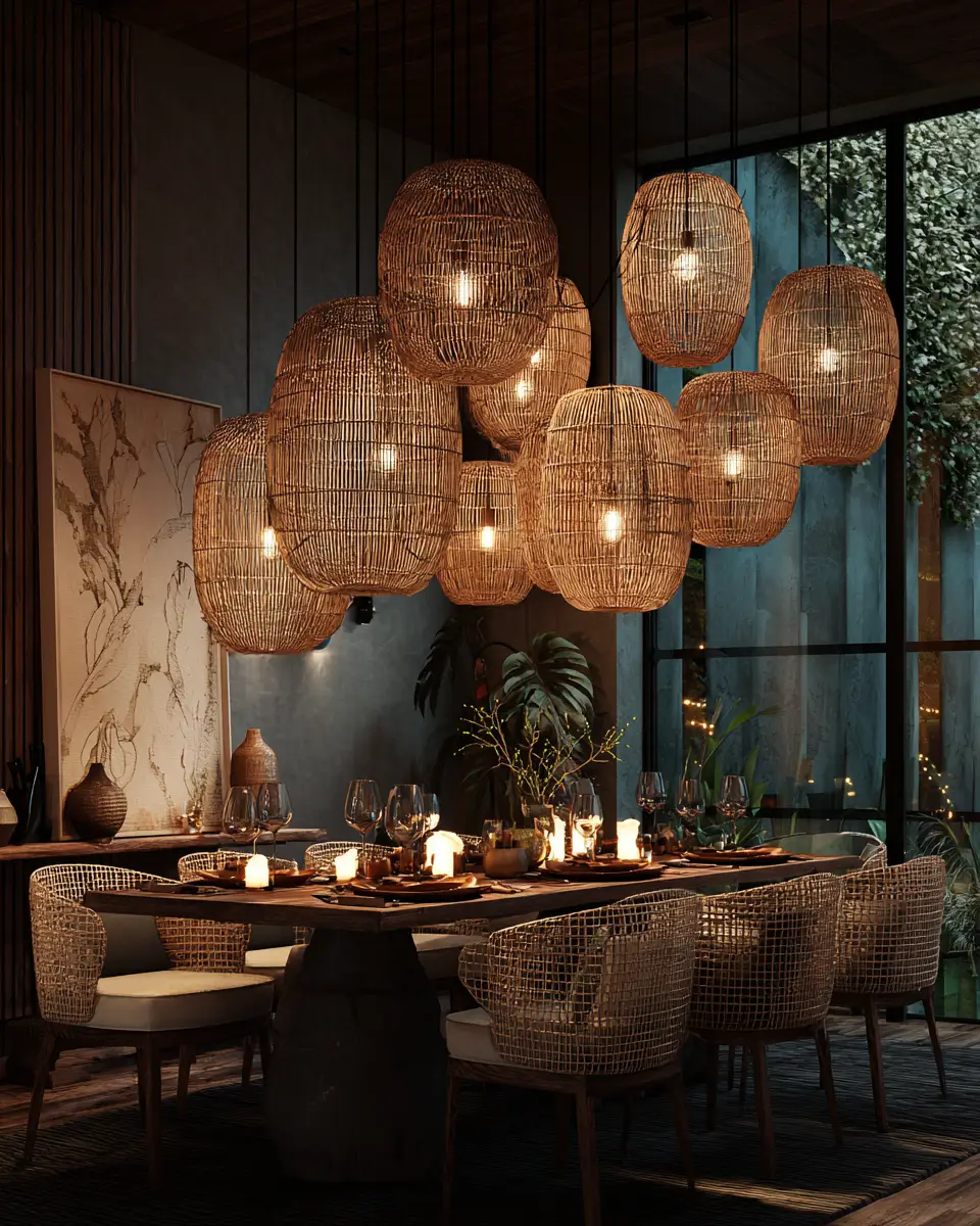 Narrow Boho Dining Room Decor Ideas