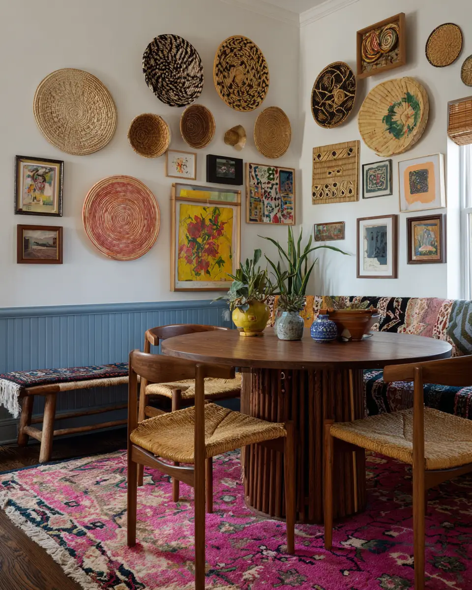 Narrow Boho Dining Room Decor Ideas