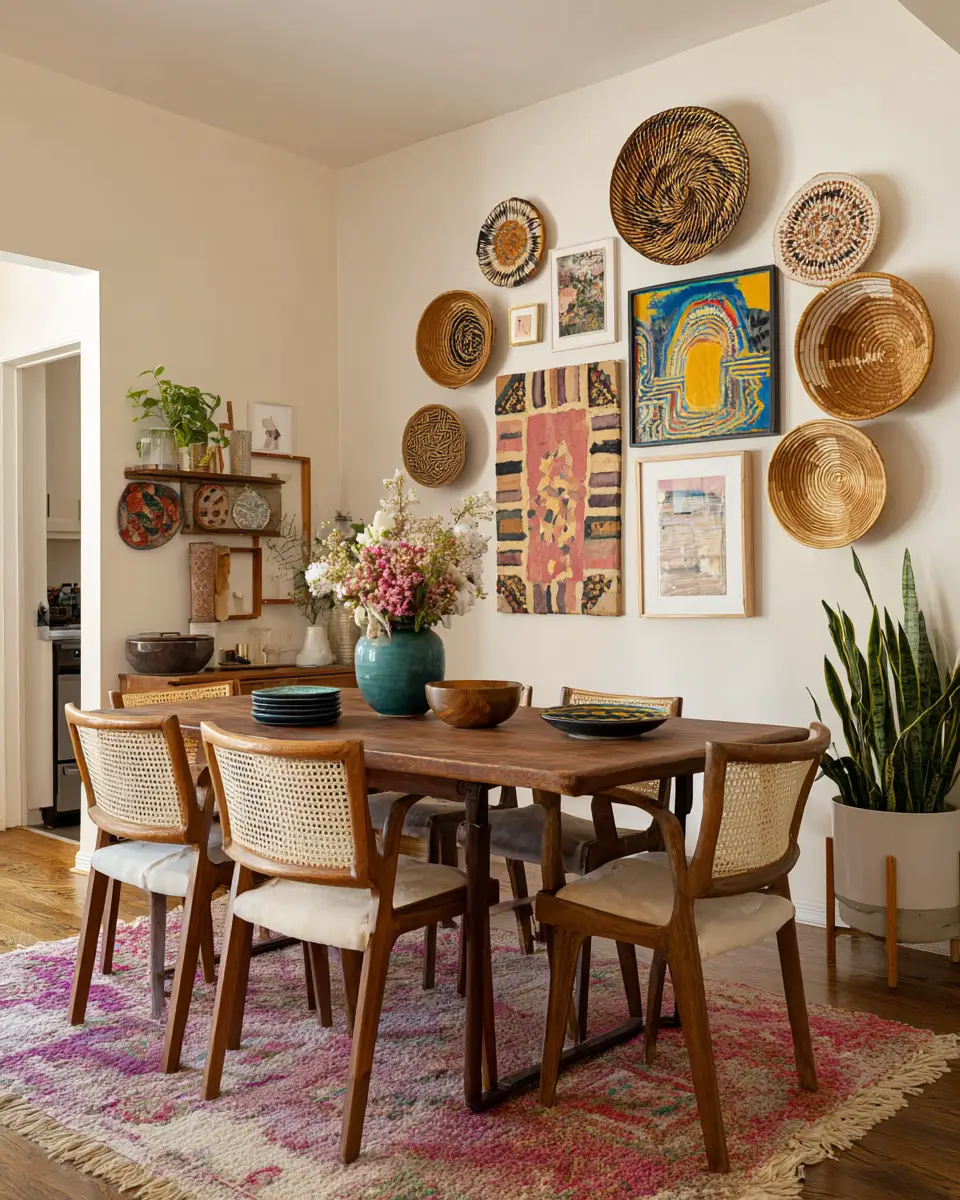 Narrow Boho Dining Room Decor Ideas