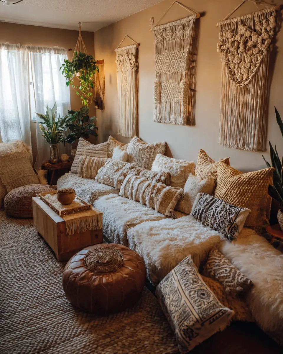 Narrow Boho Living Room Decor Ideas