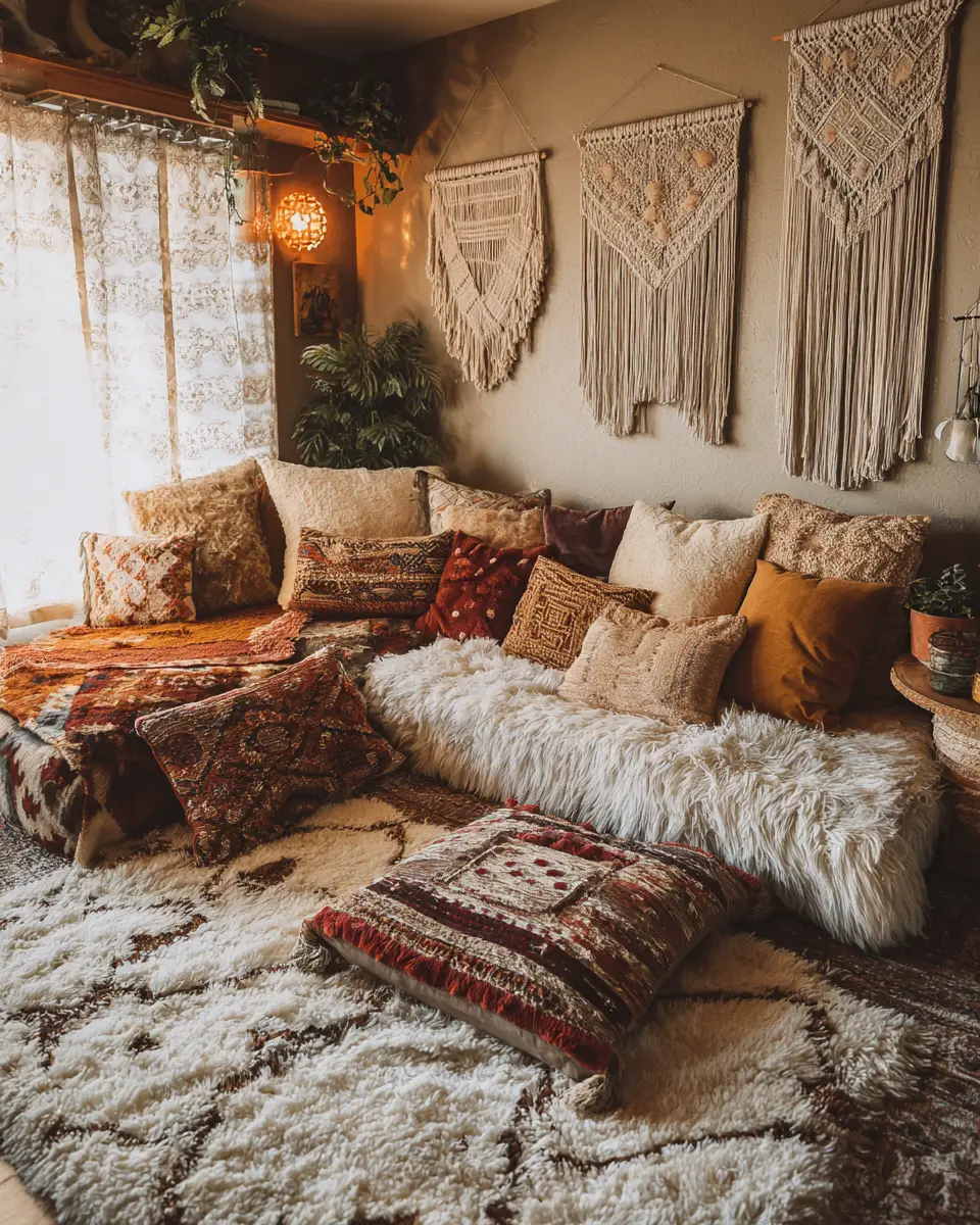 Narrow Boho Living Room Decor Ideas