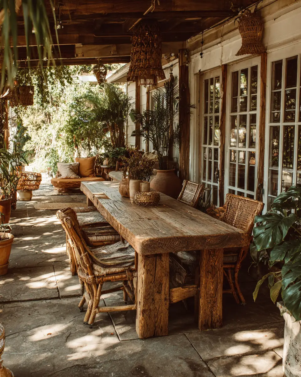 Narrow Boho Patio Decor Ideas