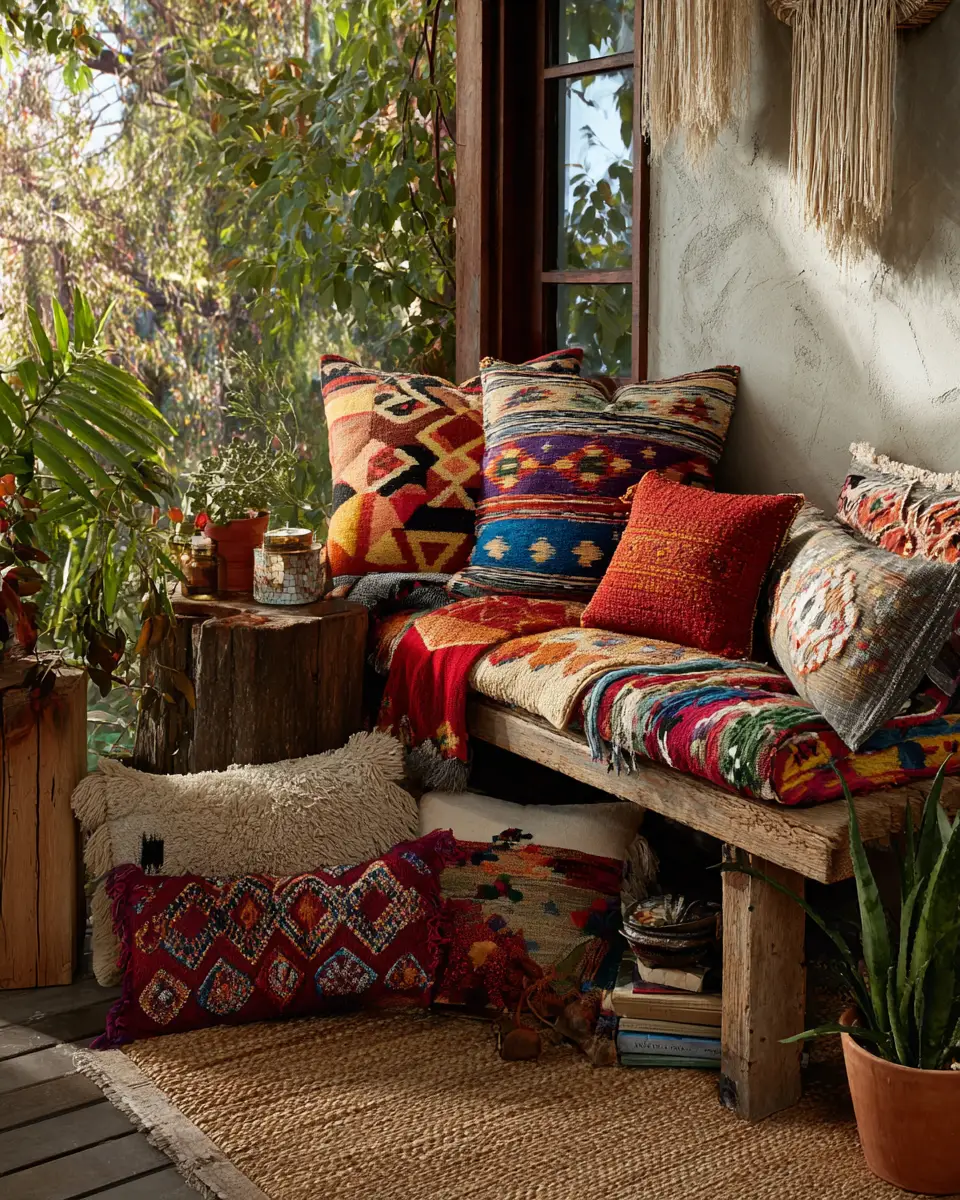 Narrow Boho Patio Decor Ideas