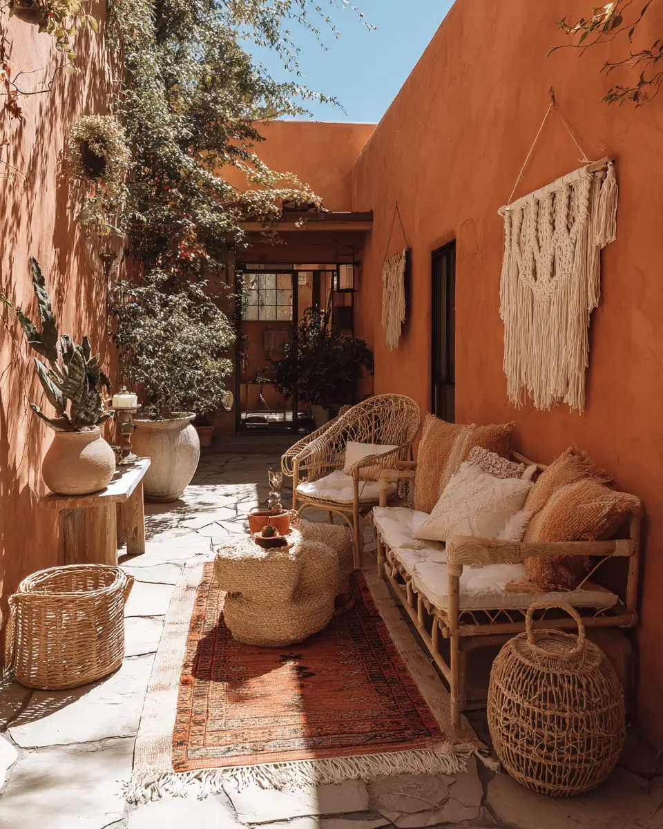 Narrow Boho Patio Decor Ideas