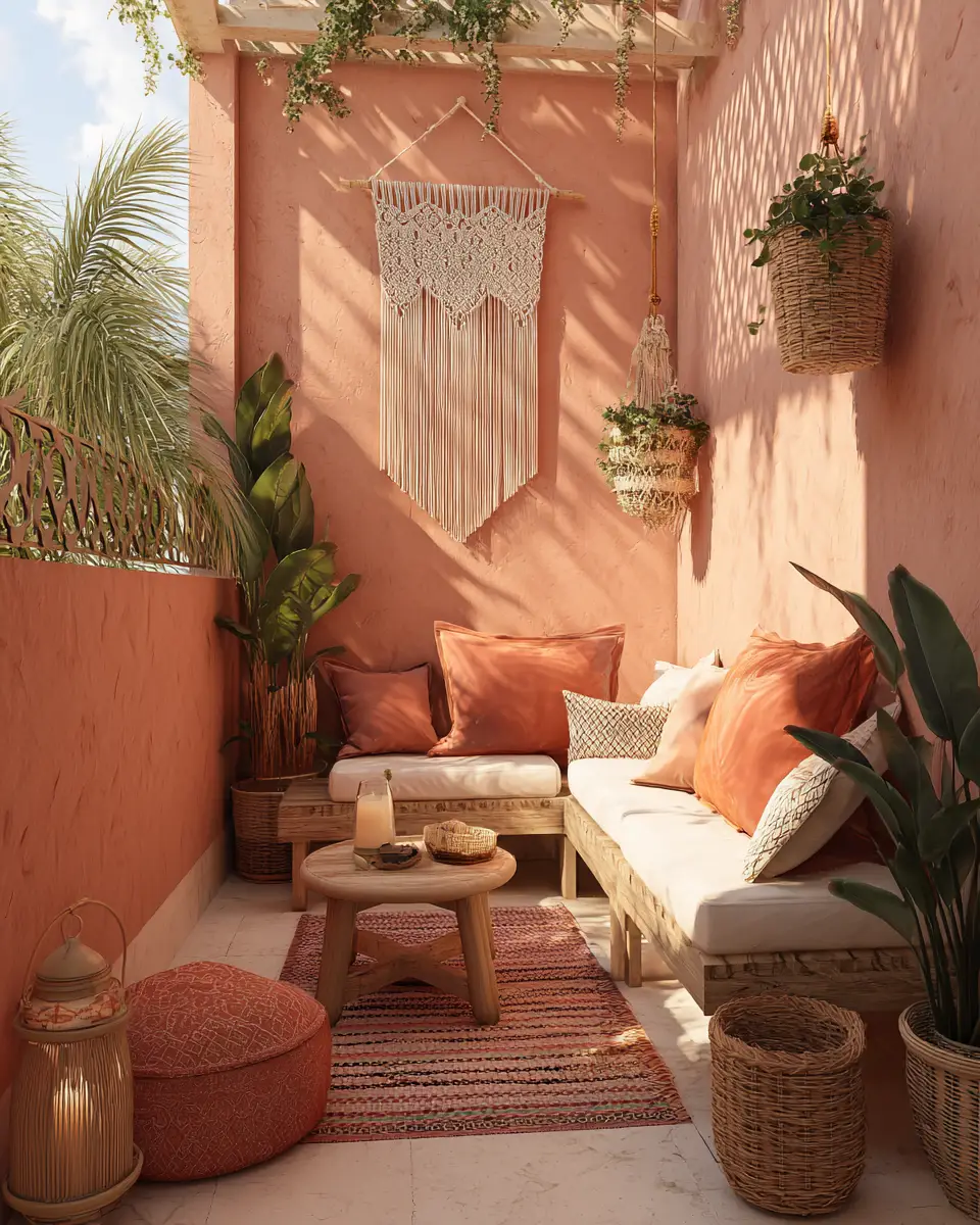 Narrow Boho Patio Decor Ideas